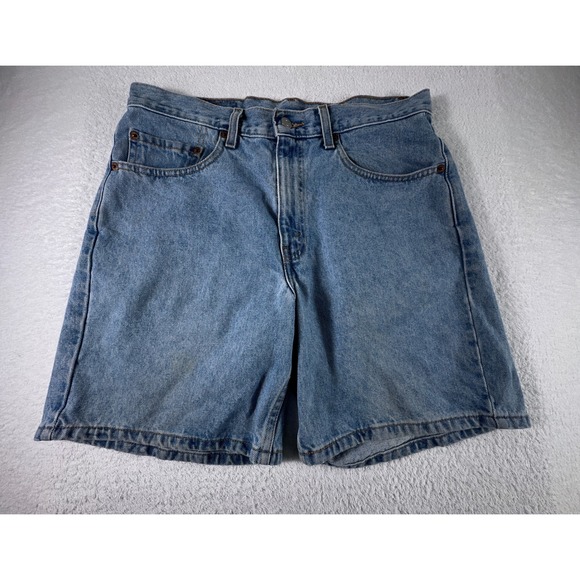 LEVI'S 550 Relaxed Fit Jean Shorts Men 33 Denim Jorts Light Wash Vintage - Picture 1 of 9